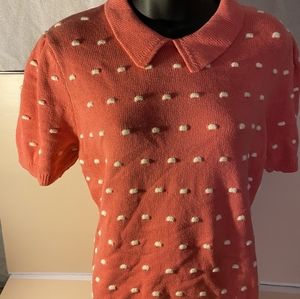 Women's Large Pompom Puff Sleeve Sweater